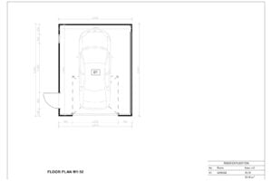 Plieninis garazas cheopsas 5x4 planas