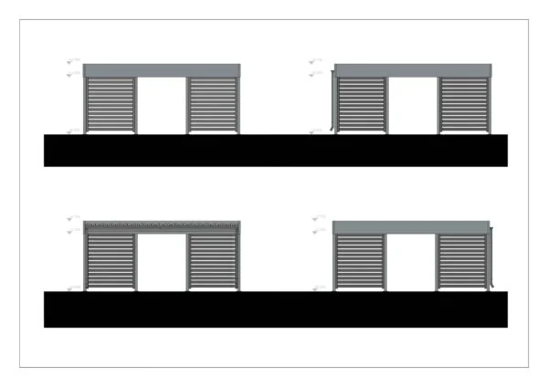 metalinė stoginė dviems automobiliams anete 6x6 fasadai