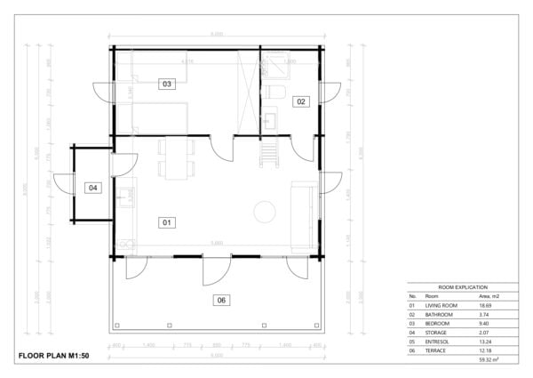 medinis sodo namelis 44mm aronas planas 02