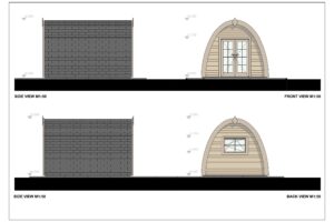 glamping namelis miskas 44mm fasadai