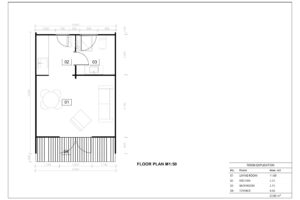 medinis glamping namelis miskas 44mm planas