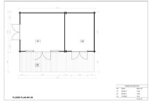 surenkamas medinis namas balys 44mm planas