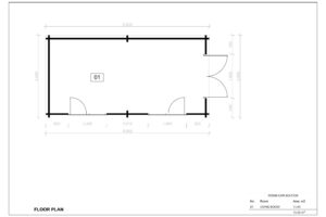 surenkamas medinis namelis medas 44mm planas