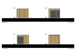 Garden Office Pod Evaldas elevation