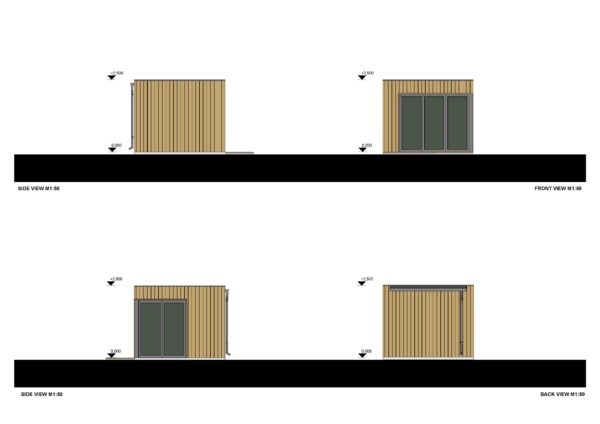 Garden Office Pod Evaldas elevation