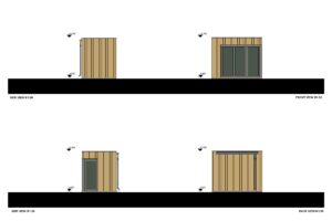 Garden Office Pod Evita elevation