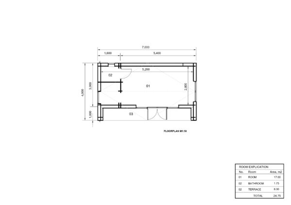 Medinis namelis Emilė floorplan