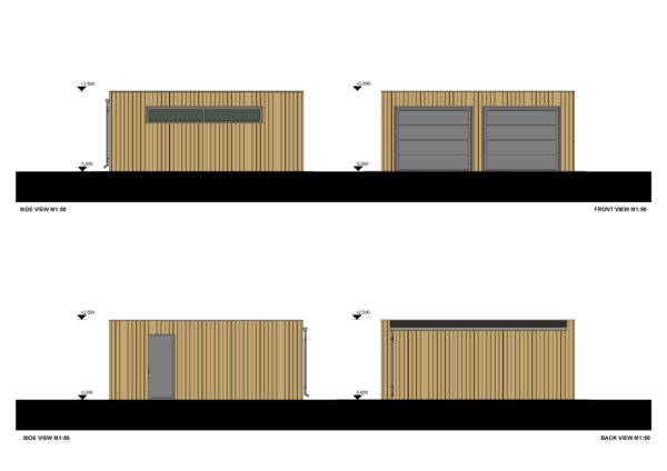 Dubbele garage elevations Irūna