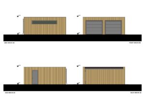 Dubbele garage elevations Irūna