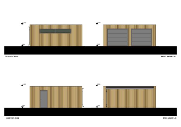 Dubbele garage elevations Irūna