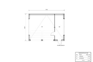 Dubbele garage floorplan Ilzė